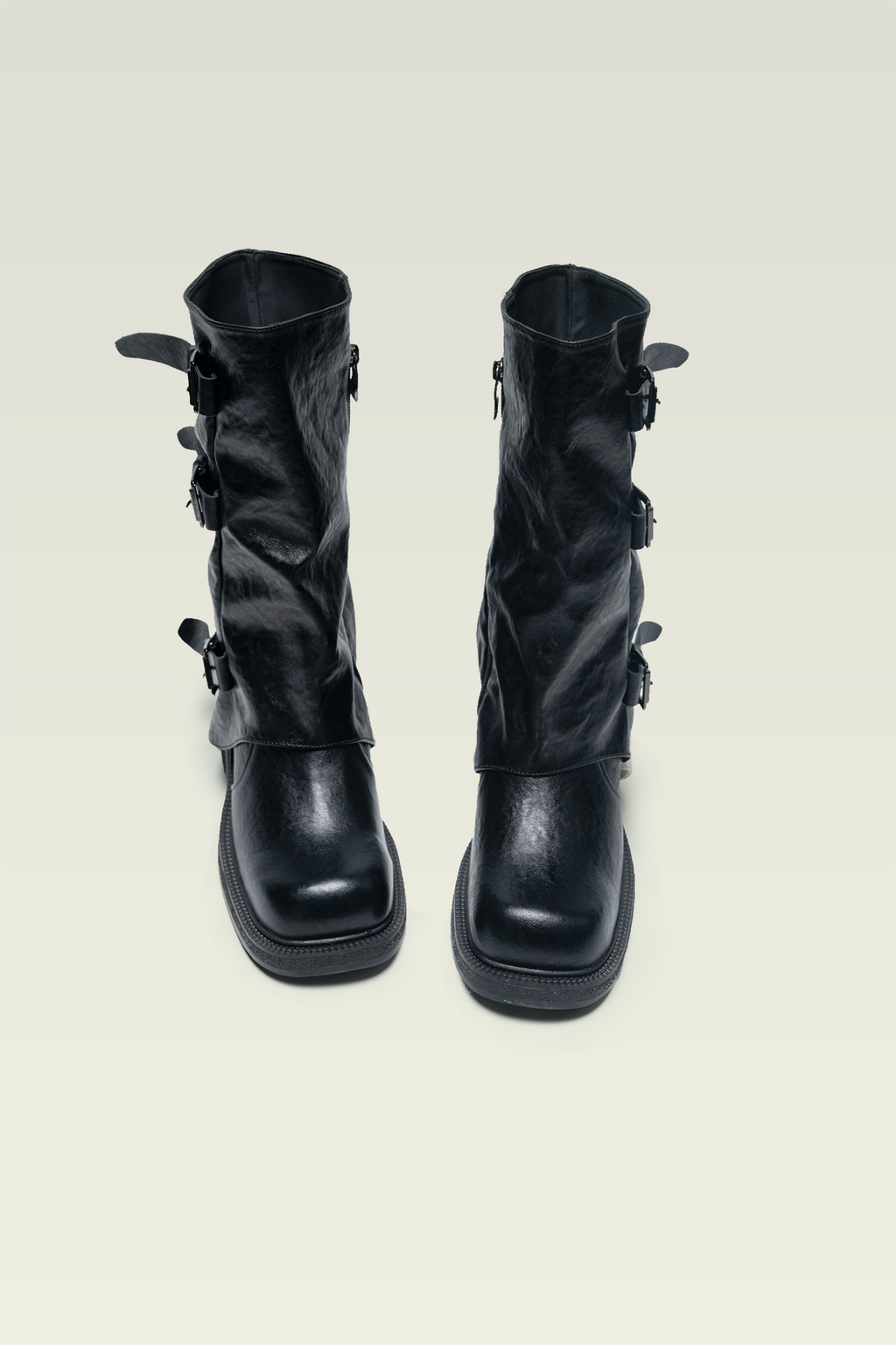 Women's Hidden Heel Mid Calf Riding Boots