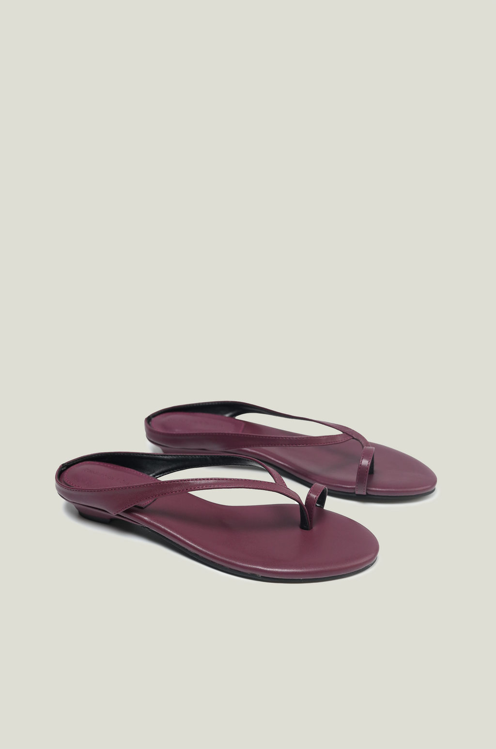 Low-Heel Open Toe Thong Sandals Sleek Minimalist Outdoor Slides