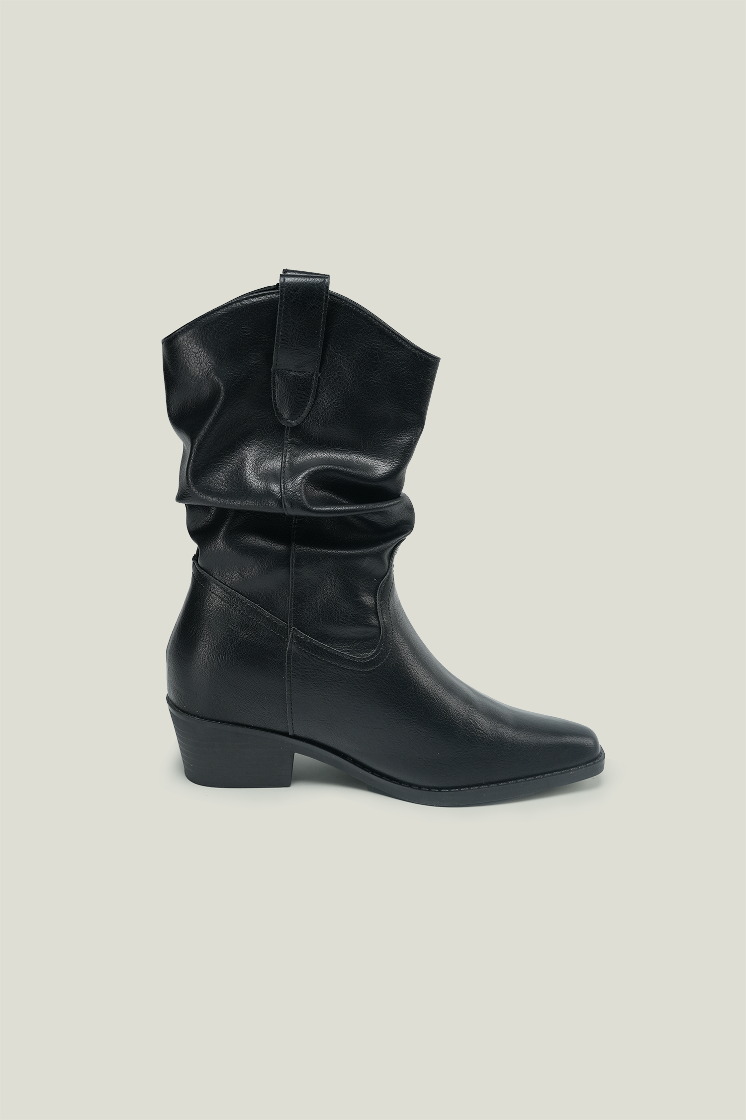 V-Cut Pointed Toe Ankle Boots with Hidden Increment Heel