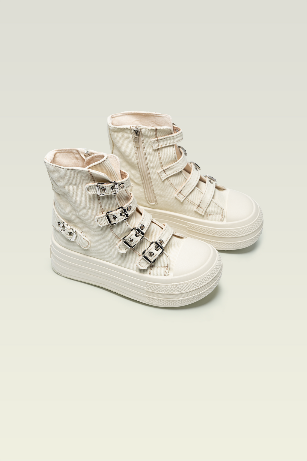 Hidden Heel High Top Canvas Shoes Breathable Elevated Sneakers