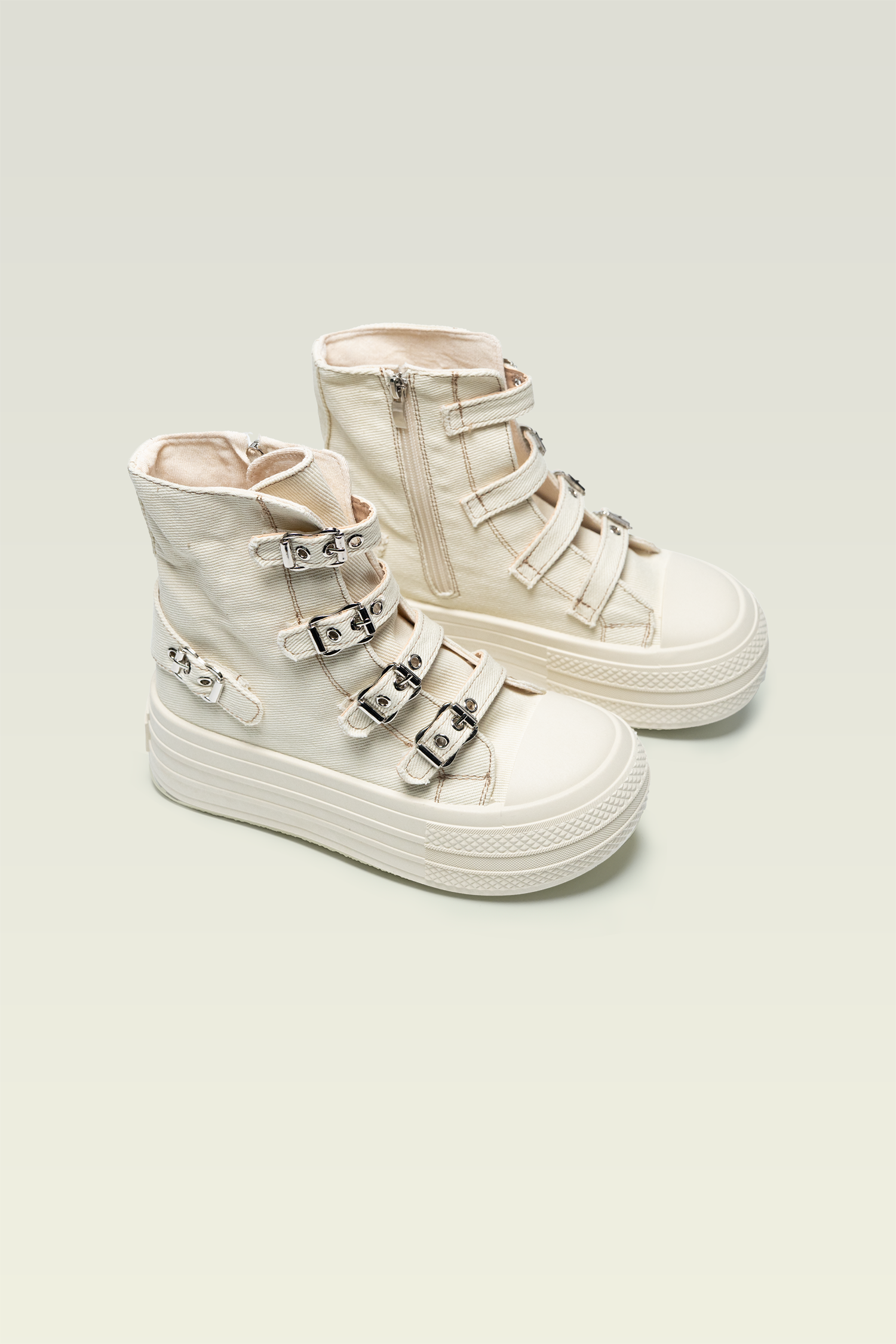 Hidden Heel High Top Canvas Shoes Breathable Elevated Sneakers