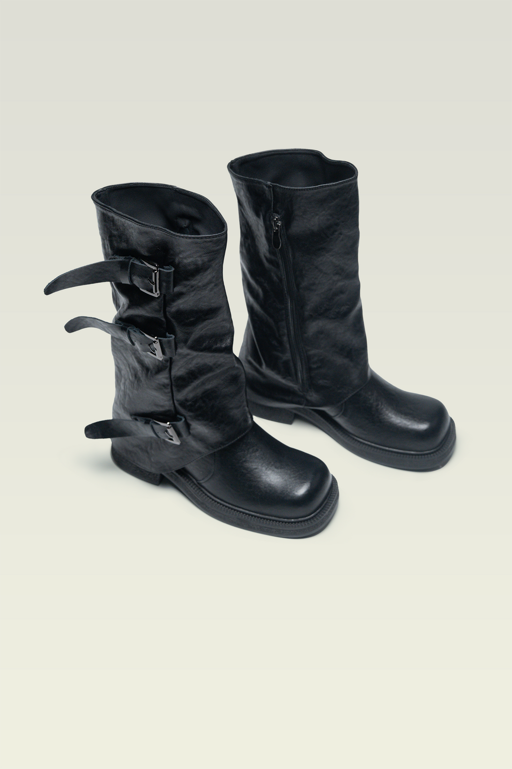 Women's Hidden Heel Mid Calf Riding Boots
