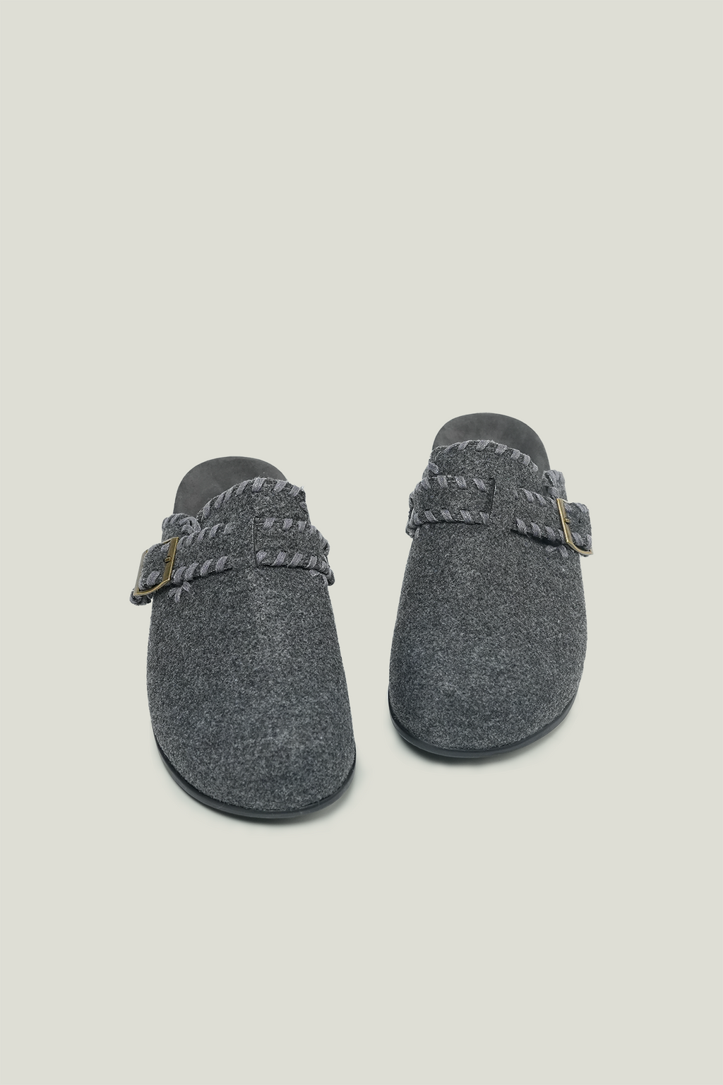 Wool Fleece Lined Mule Clogs Slip On Closed Toe Slippers
