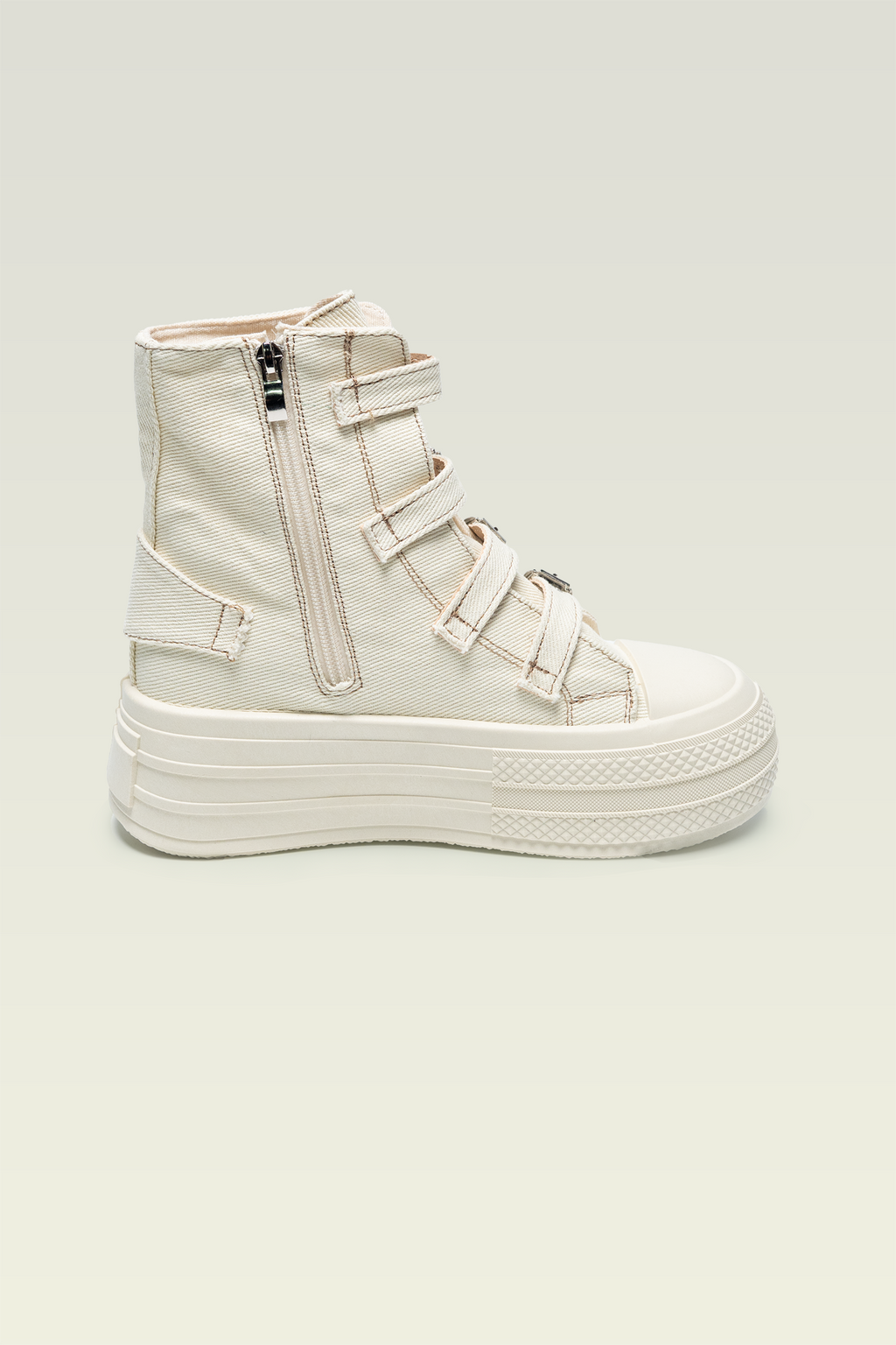 Hidden Heel High Top Canvas Shoes Breathable Elevated Sneakers