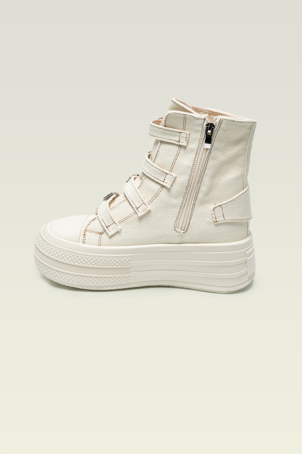 Hidden Heel High Top Canvas Shoes Breathable Elevated Sneakers
