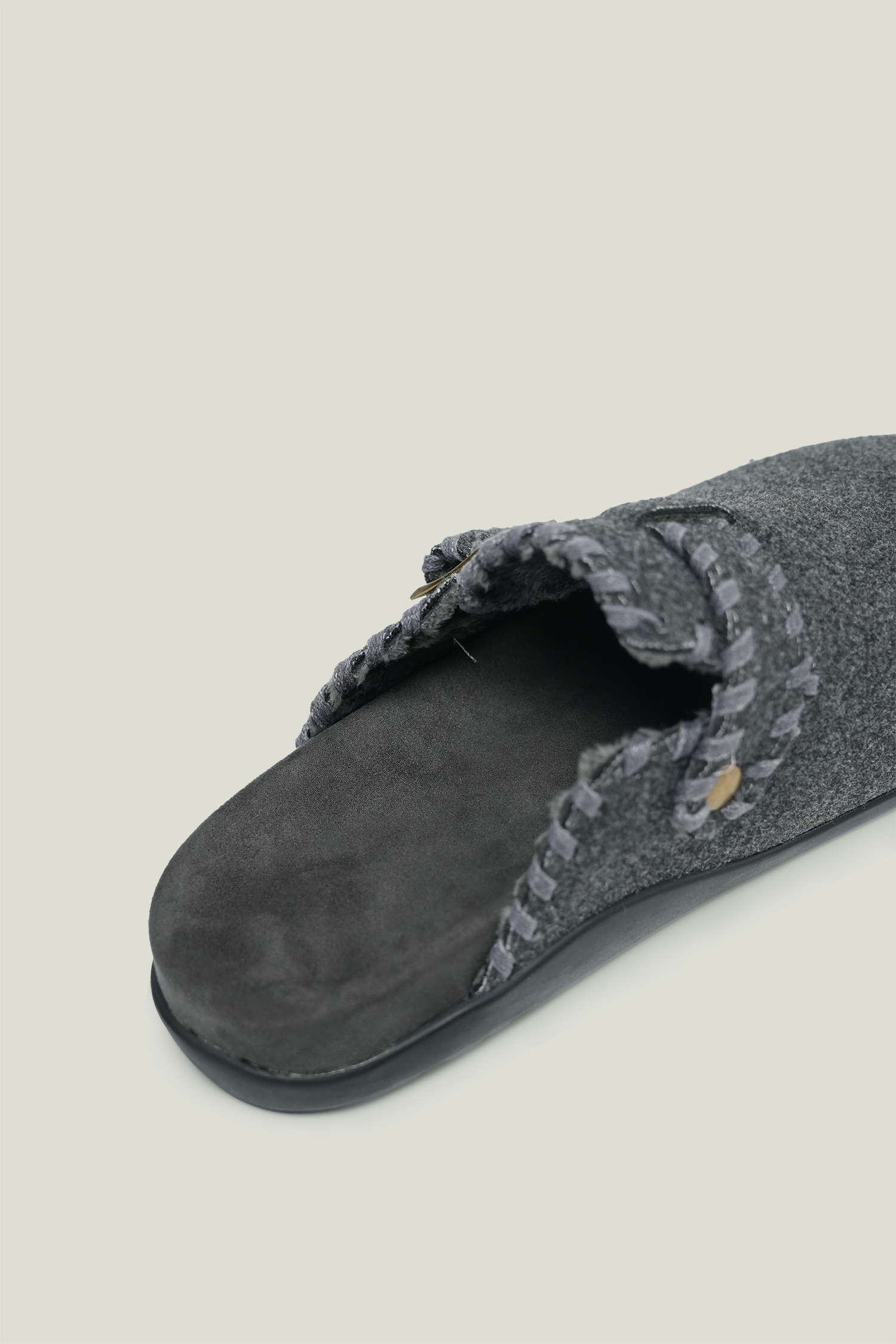 Wool Fleece Lined Mule Clogs Slip On Closed Toe Slippers